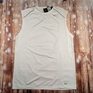 NWT NIKE PRO SEAMLESS SANS COUTURE SLEEVES SHIRT WHITE SIZE XXL